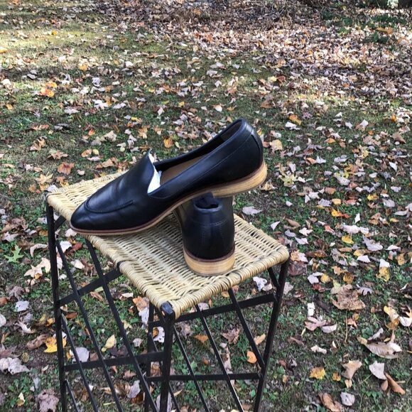 Everlane Black Leather Slip on  Loafer women’s size 9.5 - Picture 1 of 3